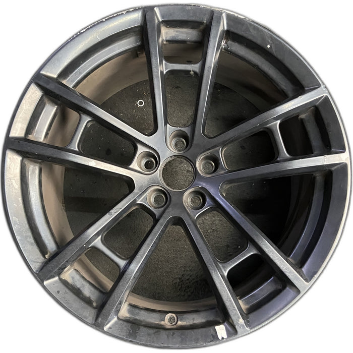 20" CHALLENGER 17-19 20x9.5, 5 spoke, double spoke , black Original OEM Wheel - Front View