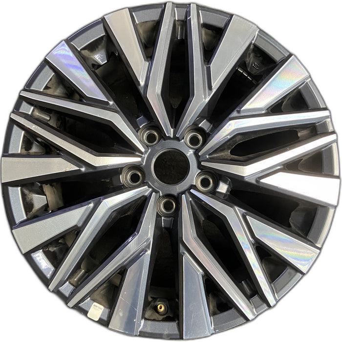 17" ALTIMA 23-25 17x7.5 , machined dark gray Original OEM Wheel Rim - Front View