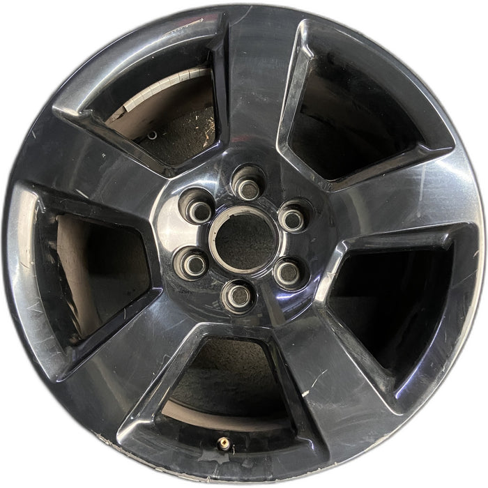 20" SIERRA 1500 PICKUP 16-18 20x9, 5 spoke, opt NZQ Original OEM Wheel Rim - Front View