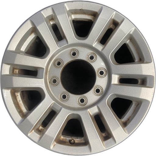 18" FORD F250SD PICKUP 17 18x8 , aluminum, 12 spoke , silver Original OEM Wheel - Front View