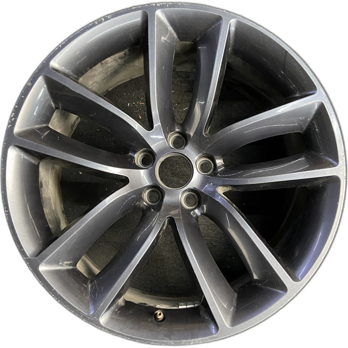 20" CHALLENGER 22 20x9 , , wide spoke, black Original OEM Wheel Rim - Front View