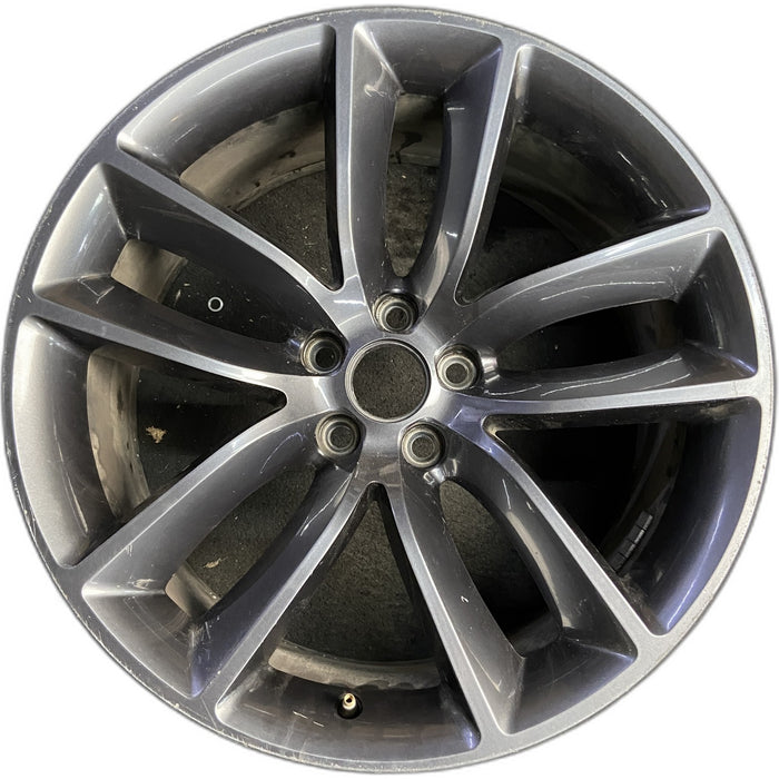 20" CHALLENGER 22 20x9 , , wide spoke, black Original OEM Wheel Rim - Front View