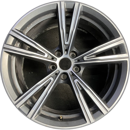 19" BMW 330e 21-24 19x8, , V spoke Original OEM Wheel Rim - Front View