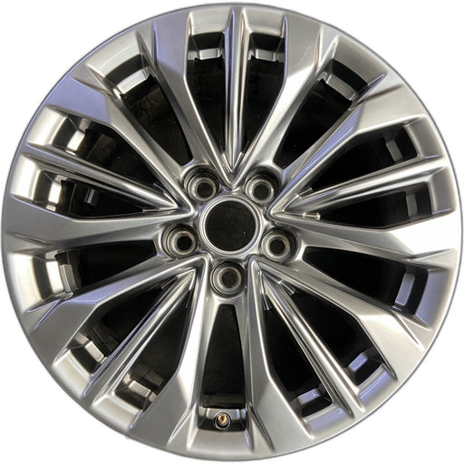 18" XT4 24 18x8, , triple spoke, silver Original OEM Wheel Rim - Front View