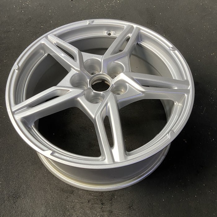 19" CORVETTE 20-22 front, , 5 spoke, gloss silver Original OEM Wheel Rim - View 8
