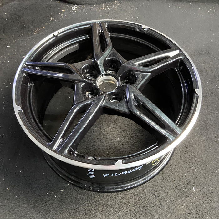 19" CORVETTE 20-22 front, , 5 spoke, black Original OEM Wheel Rim - View 7