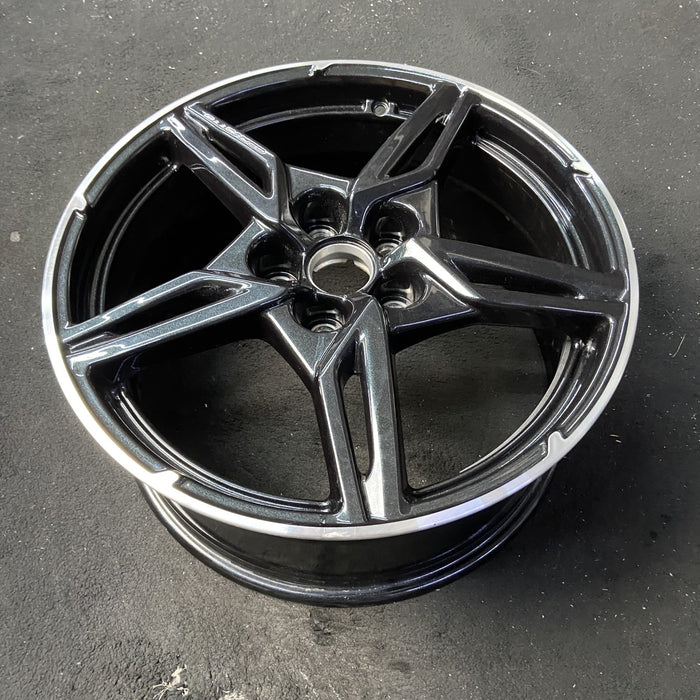 19" CORVETTE 20-22 front, , 5 spoke, black Original OEM Wheel Rim - View 8