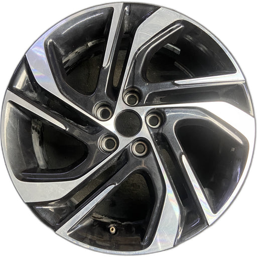 17" BOLT 22 17x6.5, machined black Original OEM Wheel Rim - Front View