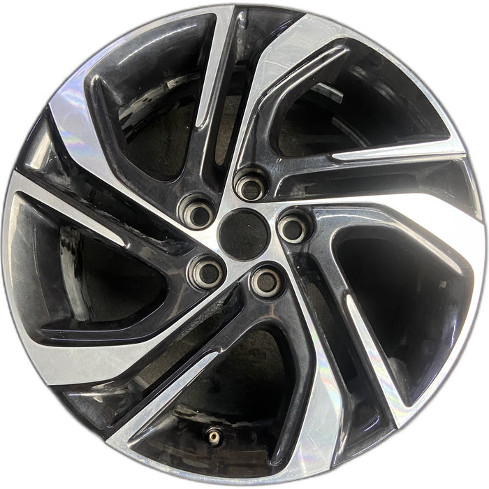 17" BOLT 22 17x6.5, machined black Original OEM Wheel Rim - Front View