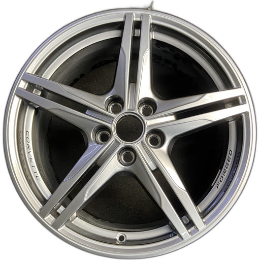 19" CORVETTE 23-24 front, 19x8.5, 10 single spoke, satin graphite Original OEM - Front View