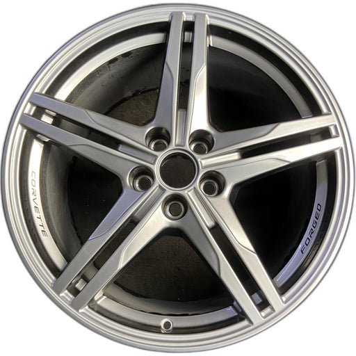 20" CORVETTE 23-25 rear, 20x11, 10 single spoke, satin graphite Original OEM - Front View