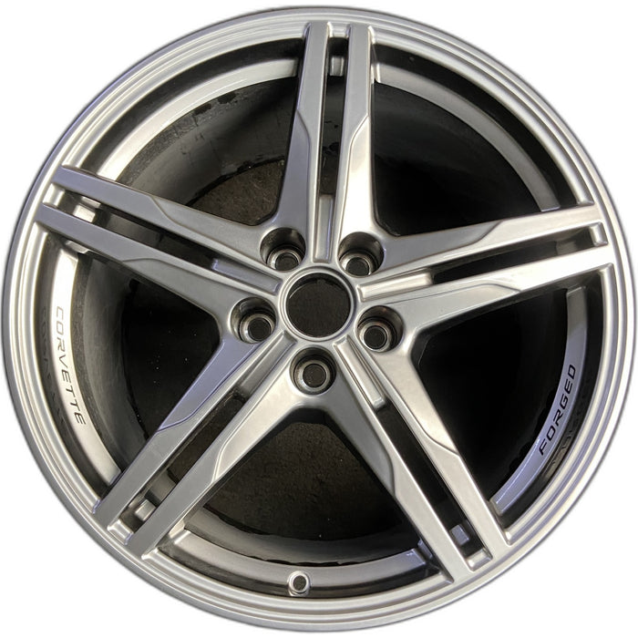 20" CORVETTE 23-25 rear, 20x11, 10 single spoke, satin graphite Original OEM - Front View