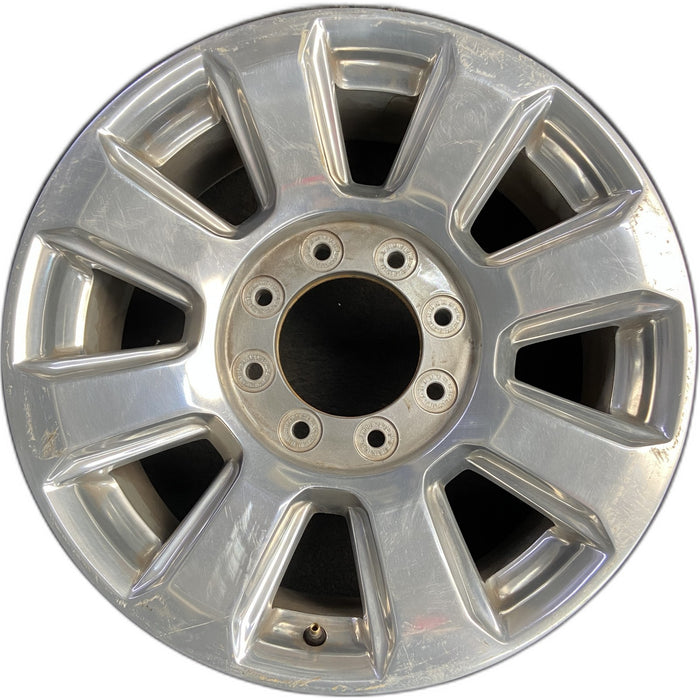 20" FORD F250SD PICKUP 17 20x8 , 8 spoke, polished, 8" center cap, Original OEM - Front View