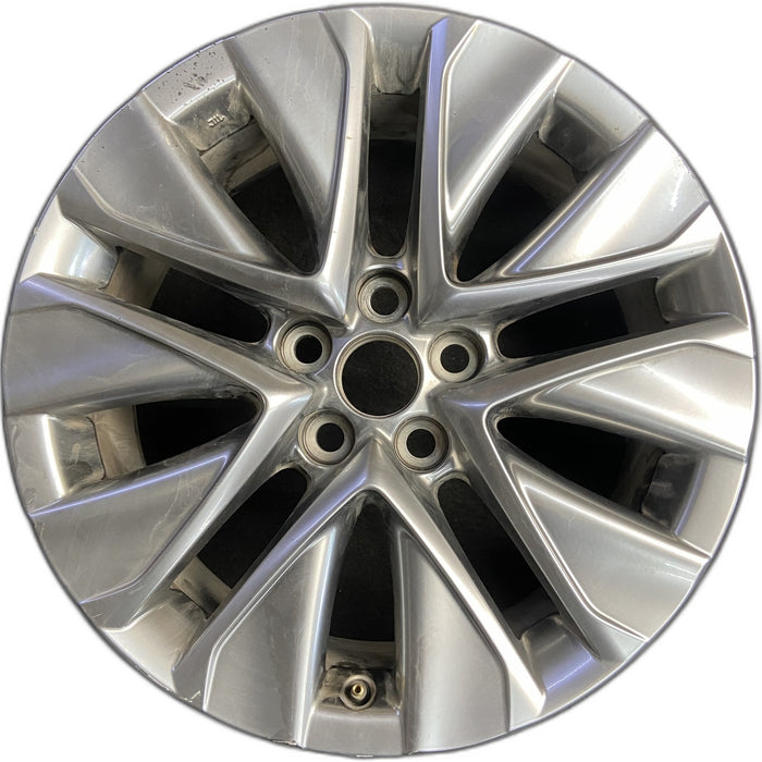 19" MIRAI 21-25 19x8 , silver Original OEM Wheel Rim - Front View
