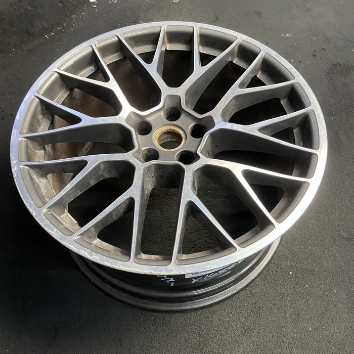 20" PORSCHE MACAN 15-16 20x10, 20 spoke, titanium finish Original OEM Wheel Rim - View 7
