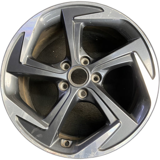 18" VELOSTER 19-20 18x7.5 , 5 spoke, angled spoke Original OEM Wheel Rim - Front View