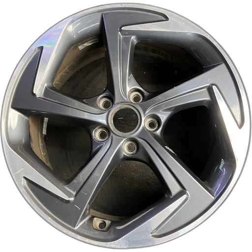 18" VELOSTER 19-20 18x7.5 , 5 spoke, angled spoke Original OEM Wheel Rim - Front View
