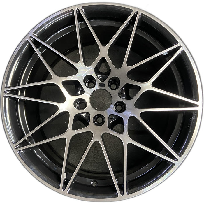 20" BMW M3 18 20x10, 10 spoke , black Original OEM Wheel Rim - Front View