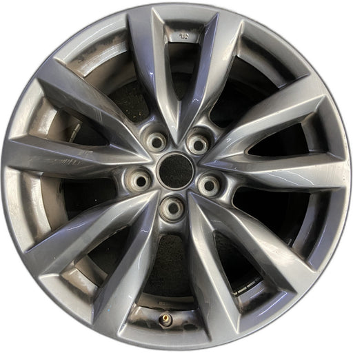 18" MAZDA CX-9 17-18 aluminum, 18x8, dark silver Original OEM Wheel Rim - Front View