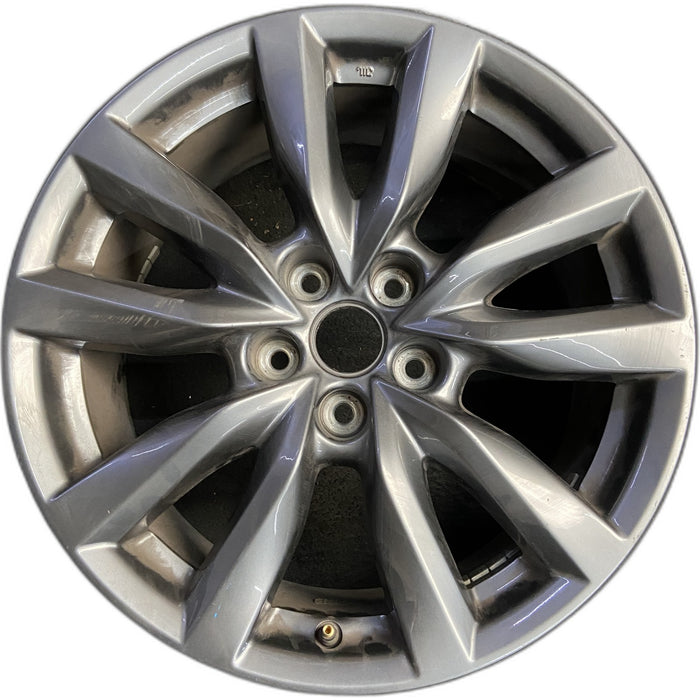 18" MAZDA CX-9 17-18 aluminum, 18x8, dark silver Original OEM Wheel Rim - Front View