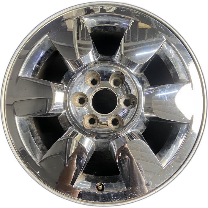 20" SIERRA 1500 PICKUP 09-11 20x8.5, 6 spoke, chrome, flat faced spoke, w/encirc - Front View