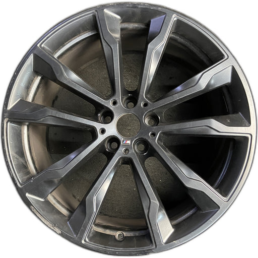 20" BMW X3 22-24 20x9.5 , , Y spoke design, black Original OEM Wheel Rim - Front View