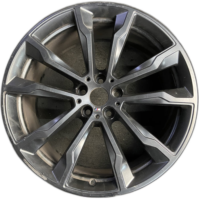 20" BMW X3 22-24 20x9.5 , , Y spoke design, black Original OEM Wheel Rim - Front View