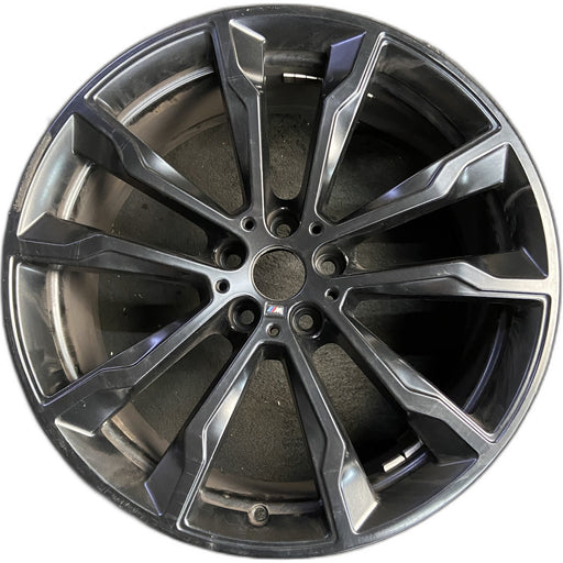 20" BMW X3 22-24 20x8 , , Y spoke design, black Original OEM Wheel Rim - Front View