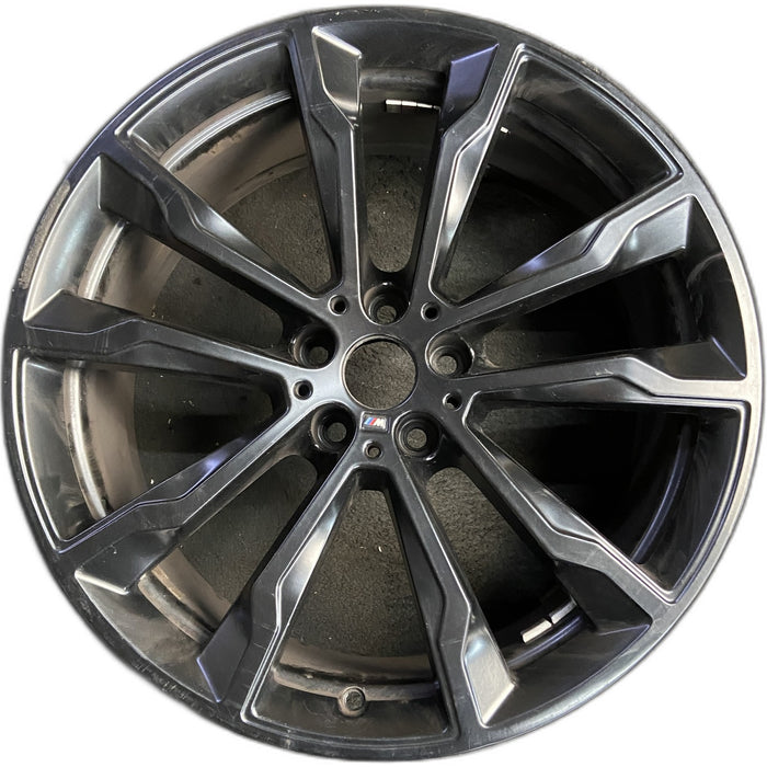 20" BMW X3 22-24 20x8 , , Y spoke design, black Original OEM Wheel Rim - Front View
