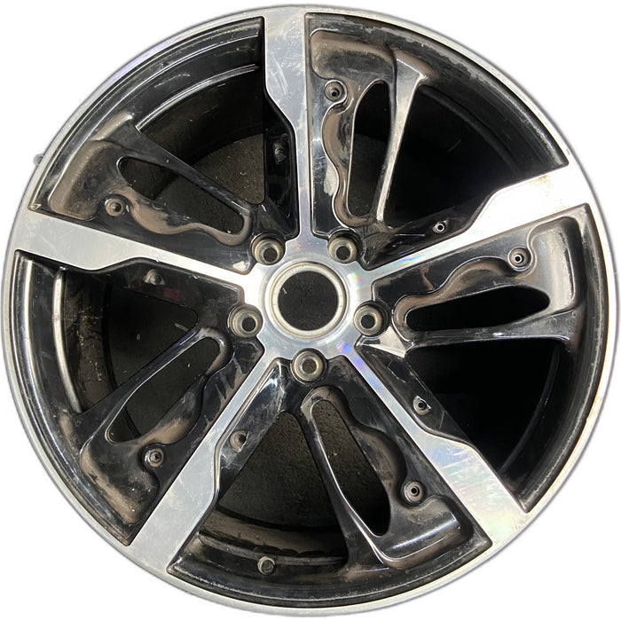 21" PORSCHE TAYCAN 20-24 21x9.5, 5 spoke, flat spoke, R., silver black Original - Front View