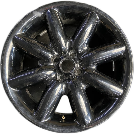 17" CLUBMAN 08-10 17x7 , 8 spoke, black, Original OEM Wheel Rim - Front View