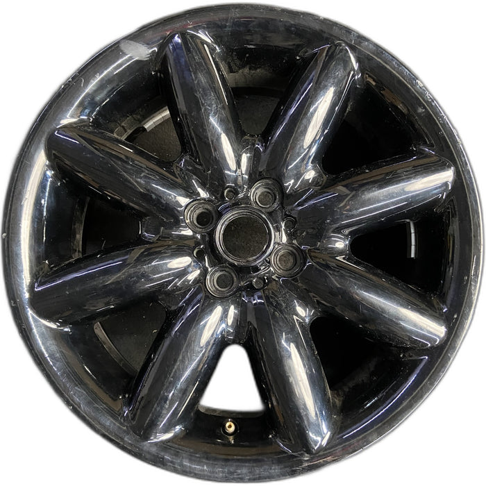 17" CLUBMAN 08-10 17x7 , 8 spoke, black, Original OEM Wheel Rim - Front View
