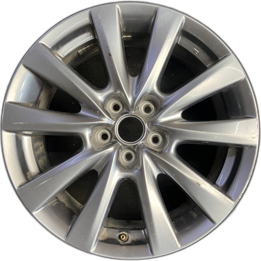 18" MAZDA 3 19-22 18x7 , 10 spoke, metallic silver Original OEM Wheel Rim - Front View