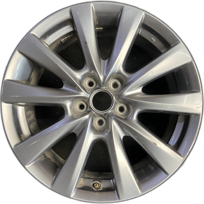 18" MAZDA 3 19-22 18x7 , 10 spoke, metallic silver Original OEM Wheel Rim - Front View
