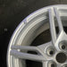 19" CORVETTE 20-22 front, , 5 spoke, gloss silver Original OEM Wheel Rim - Side Profile