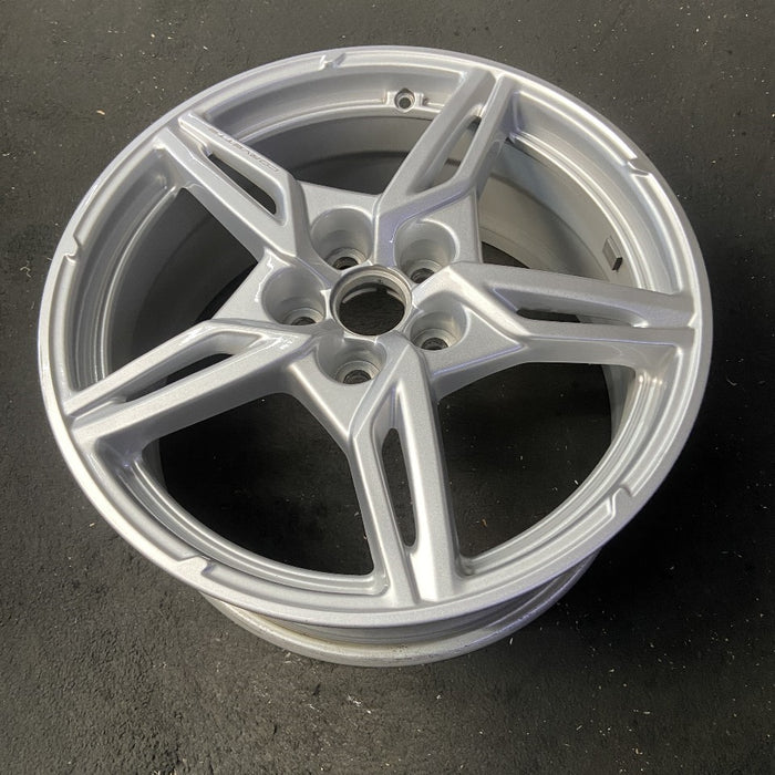 19" CORVETTE 20-22 front, , 5 spoke, gloss silver Original OEM Wheel Rim - View 8