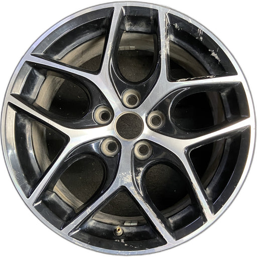 17" FOCUS 15-17 17x7 , 10 spoke, , machined face with black background Original - Front View