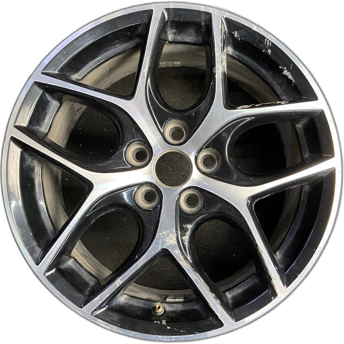 17" FOCUS 15-17 17x7 , 10 spoke, , machined face with black background Original - Front View
