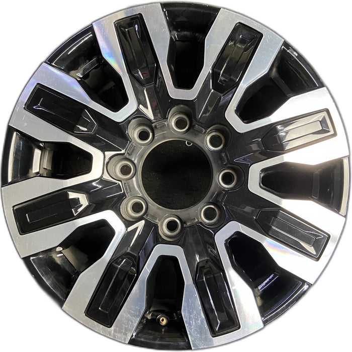 20" SIERRA 2500 PICKUP 24 20x8.5, 8 spoke, raised spoke , black inserts - Front View