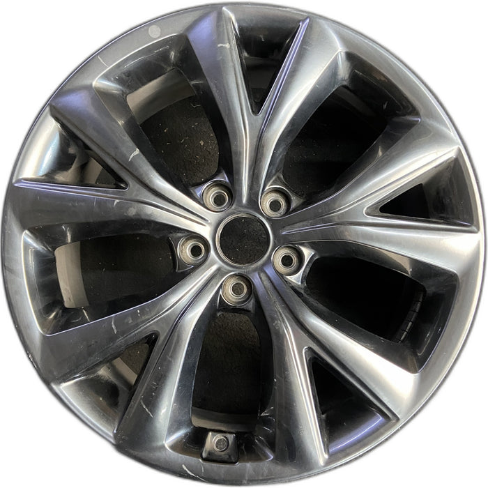 19" SANTA FE 18 19x7.5 , 2.0L , w/, black Original OEM Wheel Rim - Front View
