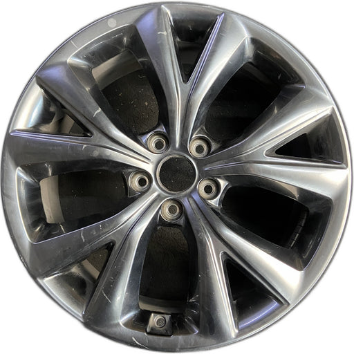 19" SANTA FE 18 19x7.5 , 2.0L , w/, black Original OEM Wheel Rim - Front View