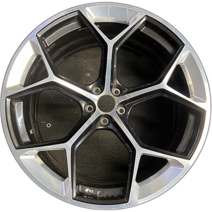 22" AUDI RS6 24-25 22x10.5 , , machined face with black pockets Original OEM - Front View