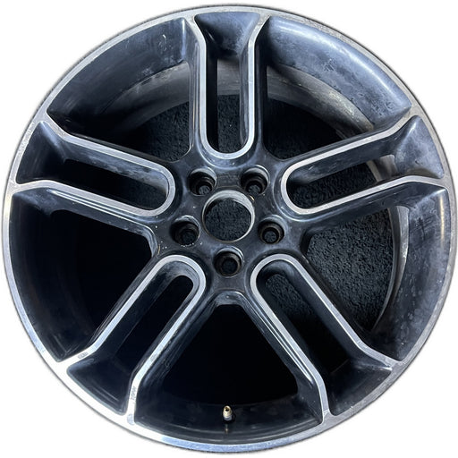 20" EDGE 13 20x8 , , black with machined edges Original OEM Wheel Rim - Front View