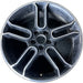20" EDGE 13 20x8 , , black with machined edges Original OEM Wheel Rim - Front View