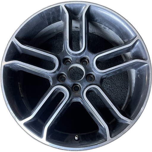 20" EDGE 13 20x8 , , black with machined edges Original OEM Wheel Rim - Front View