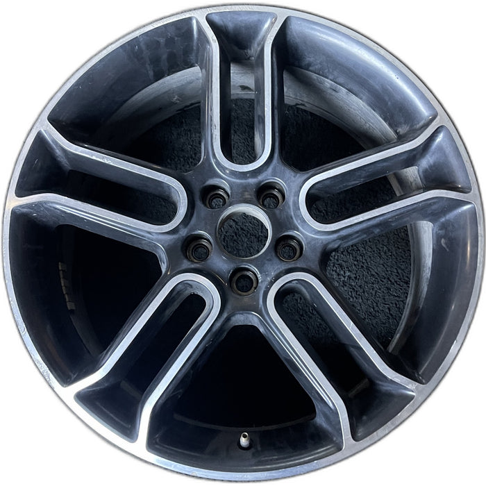 20" EDGE 13 20x8 , , black with machined edges Original OEM Wheel Rim - Front View