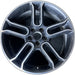 20" EDGE 13 20x8 , , black with machined edges Original OEM Wheel Rim - Front View