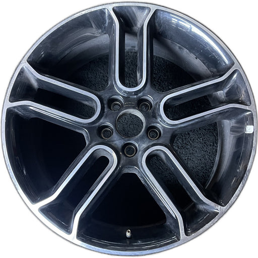 20" EDGE 13 20x8 , , black with machined edges Original OEM Wheel Rim - Front View