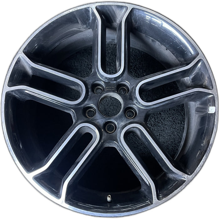 20" EDGE 13 20x8 , , black with machined edges Original OEM Wheel Rim - Front View