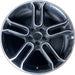 20" EDGE 13 20x8 , , black with machined edges Original OEM Wheel Rim - Front View
